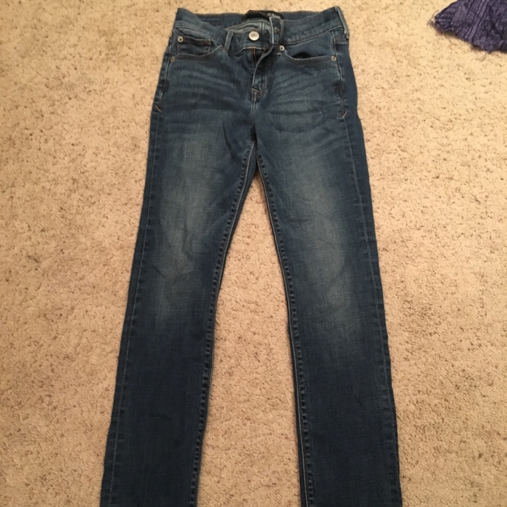 Blue skinny jeans!
